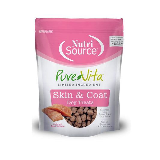 Pure Vita Dog Treat Skin & Coat Salmon 6oz.