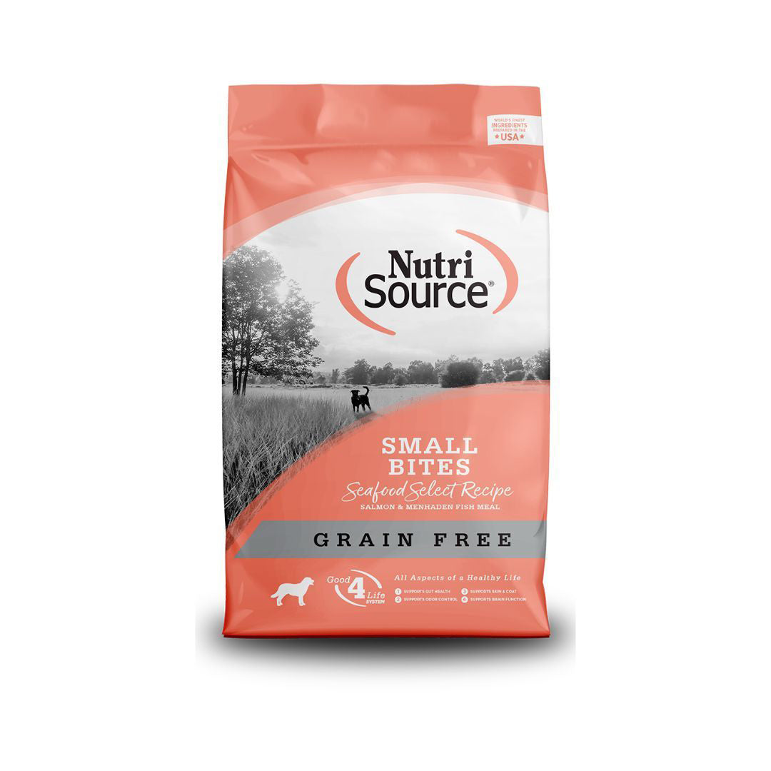 Nutrisource Dog Grain Free Small Bites Seafood Select Salmon 15Lb