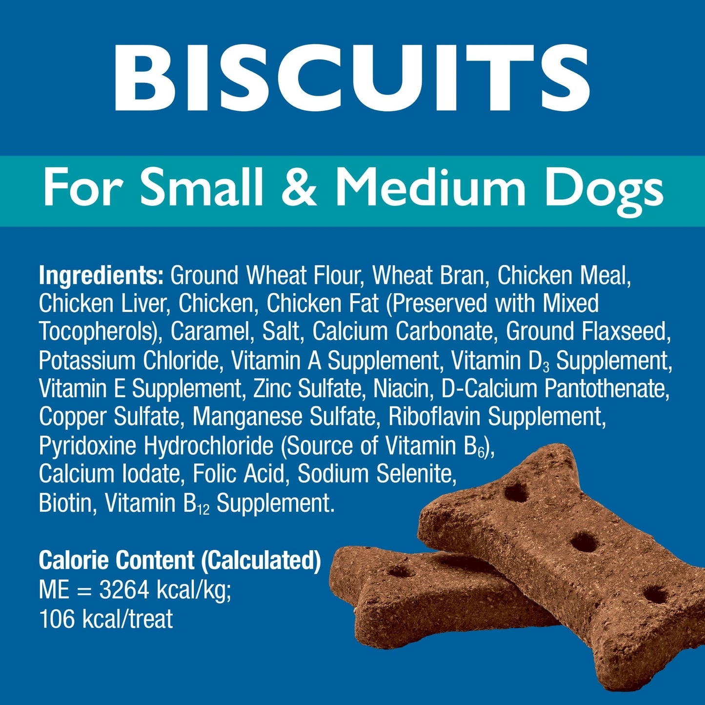 Bil-Jac Small/Medium Breed Dog Biscuits Chicken 4Lbs. (Case of 6)