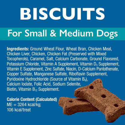 Bil-Jac Small/Medium Breed Dog Biscuits Chicken 4Lbs. (Case of 6)