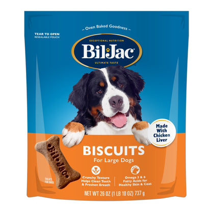 Bil-Jac Large Breed Dog Biscuits Chicken 26oz. (Case of 12)