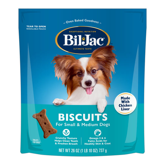 Bil-Jac Small/Medium Breed Dog Biscuits Chicken 26oz. (Case of 12)