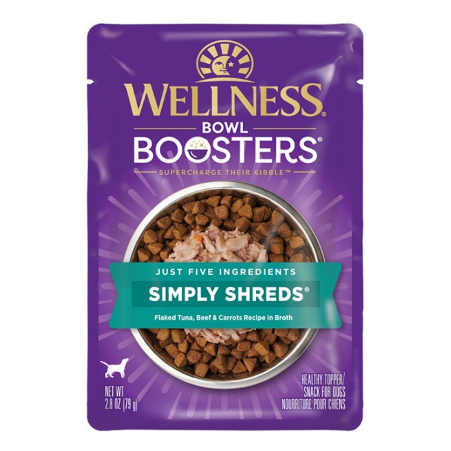 Wellness Bowl Boosters Simply Shreds  2.8oz. Tuna Beef Flaked (Case of 12)