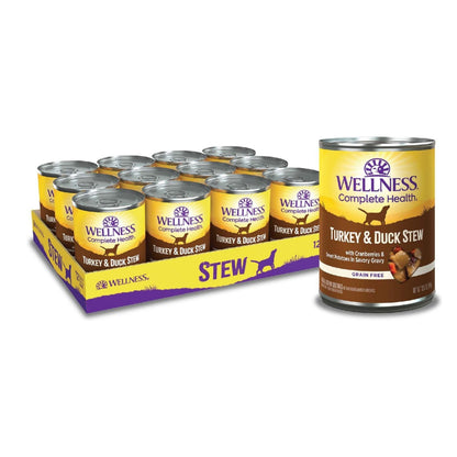 Wellness Dog Complete Health Stew Turkey Duck Sweet Potato Cranberries 12.5oz. (Case of 12)