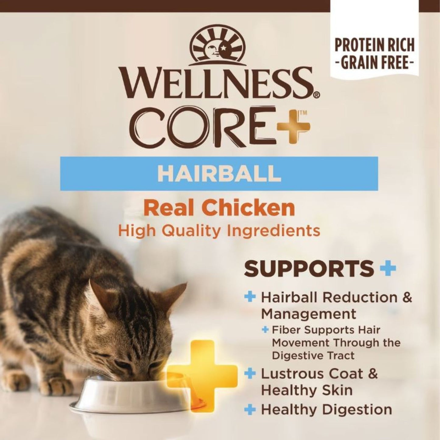 Wellness Core + Cat Hairball Chicken Grain-free 4.75Lb