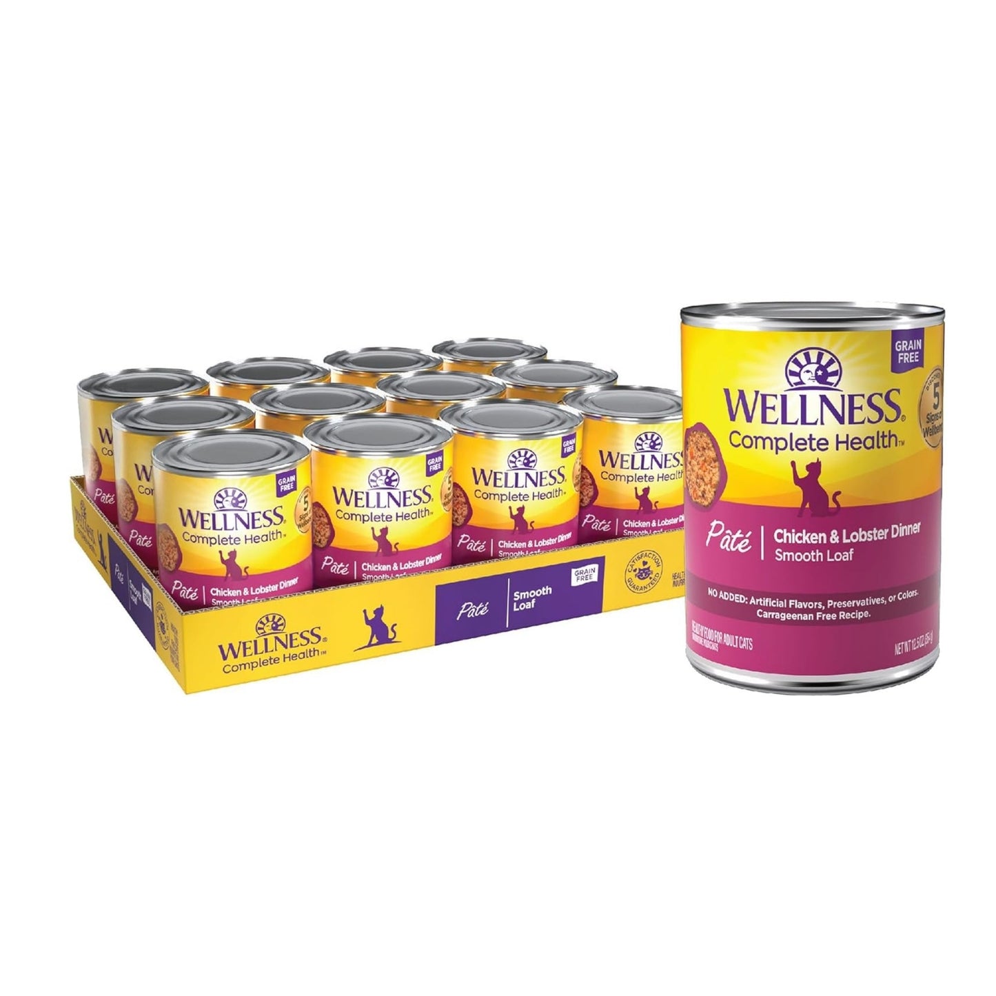 Wellness Cat  Complete Health Grain-free Chicken Lobster Pate 12.5oz. (Case of 12)