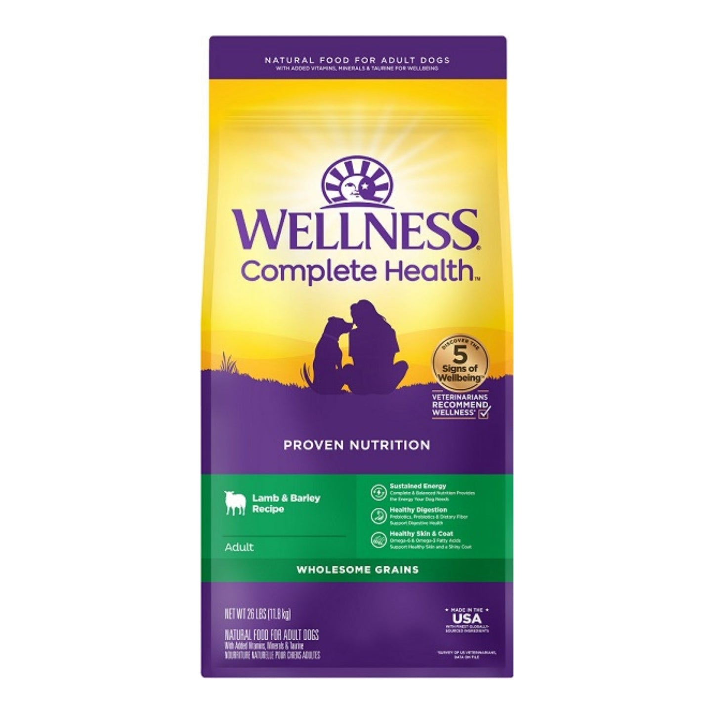 Wellness Complete Health 26Lb Lamb Barley Adult