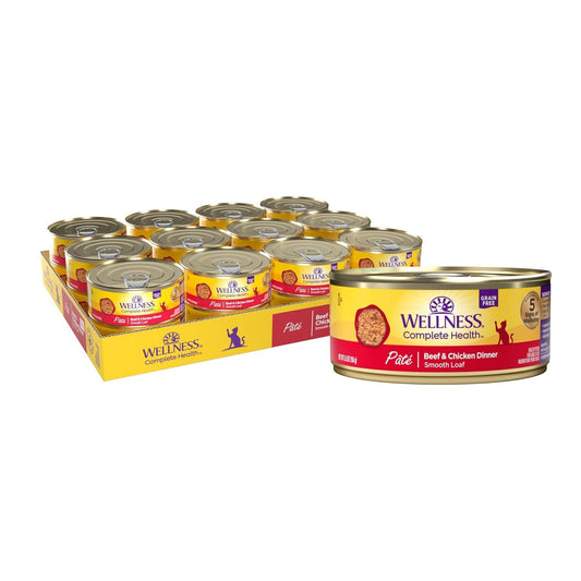 Wellness Cat Complete Health Grain-free Beef Chicken Pate 5.5oz. (Case of 24)