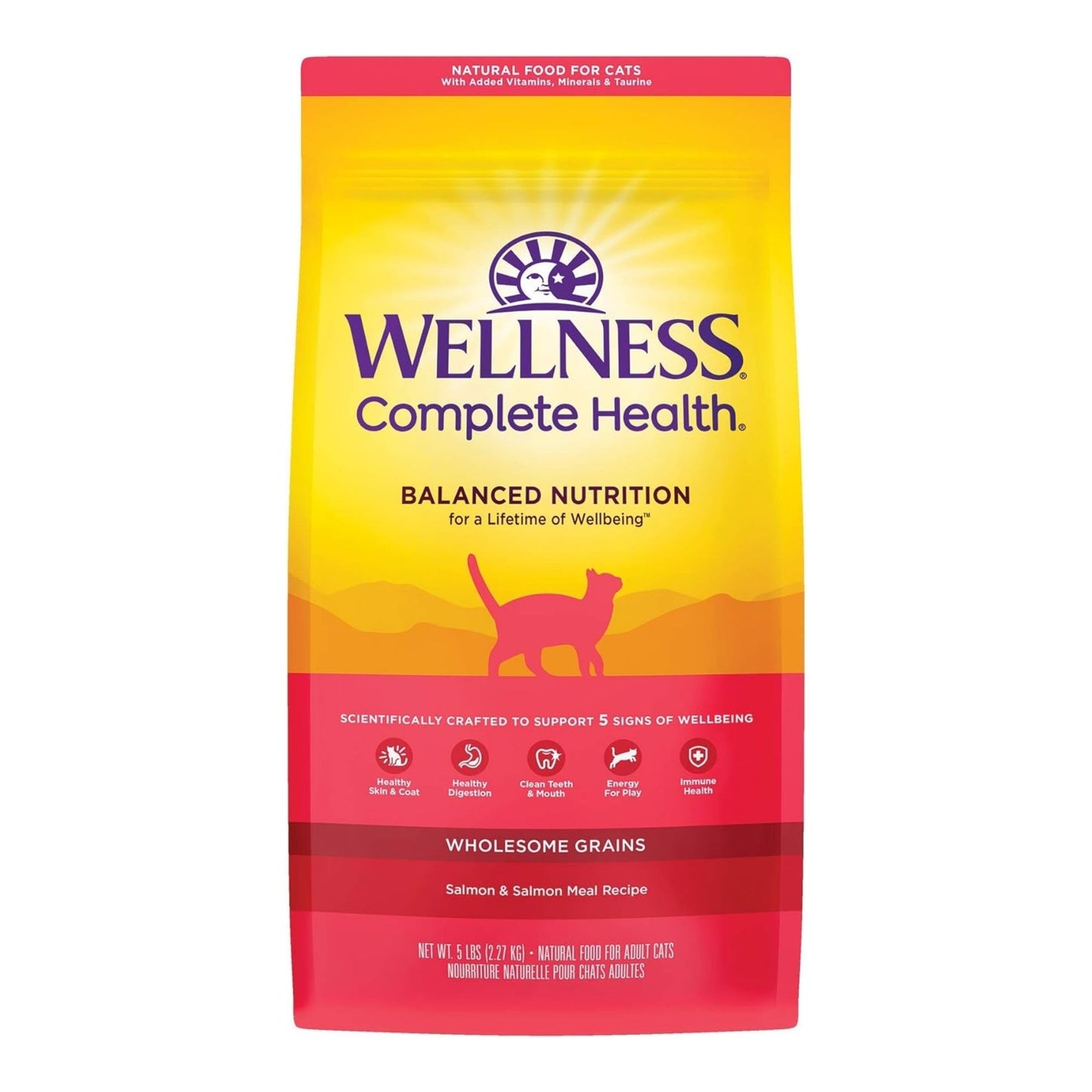 Wellness Cat Complete Health Adult Salmon Meal 5Lb