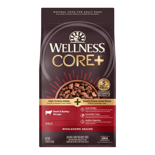 Wellness Core+ 4Lb Beef Barley Adult