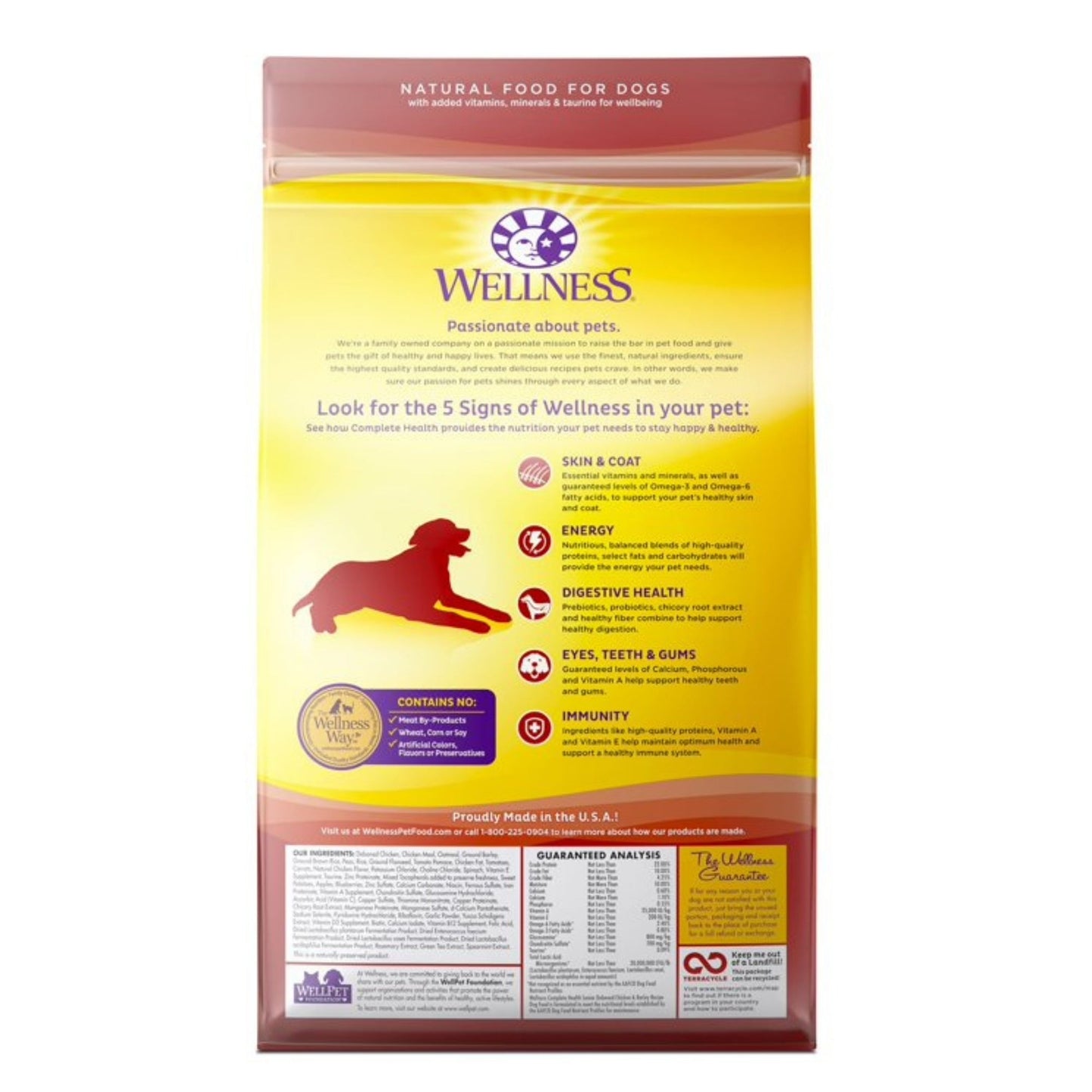 Wellness Dog Senior Chicken Barley 5Lb Adult Complete Health