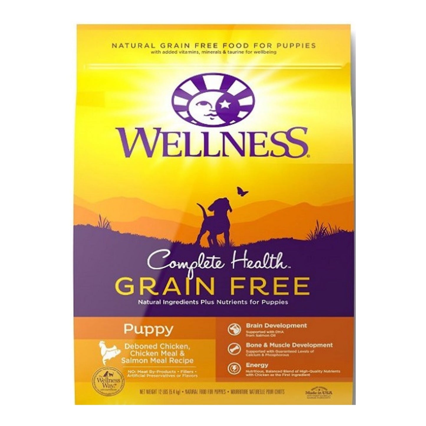 Wellness Puppy Grain Free 12Lb Chicken Salmon Puppy Complete Health