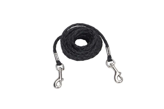 Coastal Poly Petite Dog Tie Out Black 1ea/5/32 In X 15 ft