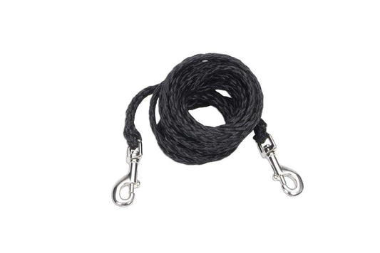 Coastal Poly Big Dog Tie Out Black 1ea/3/8 In X 20 ft