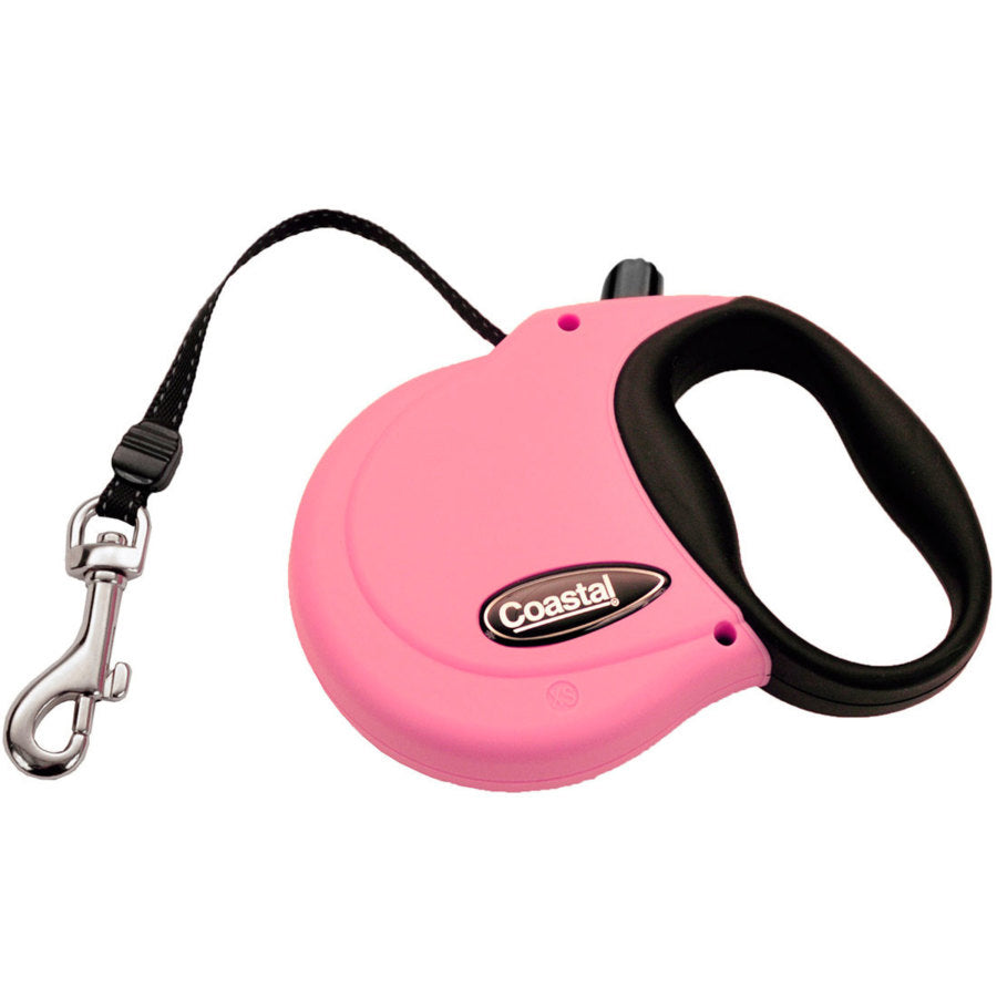 Coastal Retractable Dog Leash Pink 1ea/12 ft, XS