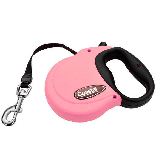 Coastal Retractable Dog Leash Pink 1ea/16 ft, LG