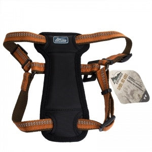 Coastal K9 Explorer 1 Inch Padded Harness Camp Fire Orange (26-38 Inch)