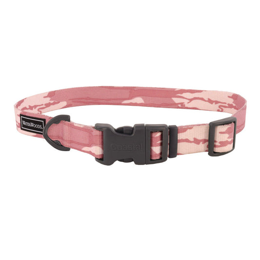 Coastal Water and Woods Adjustable Dog Collar Bottomland Pink 1ea/18-26 in