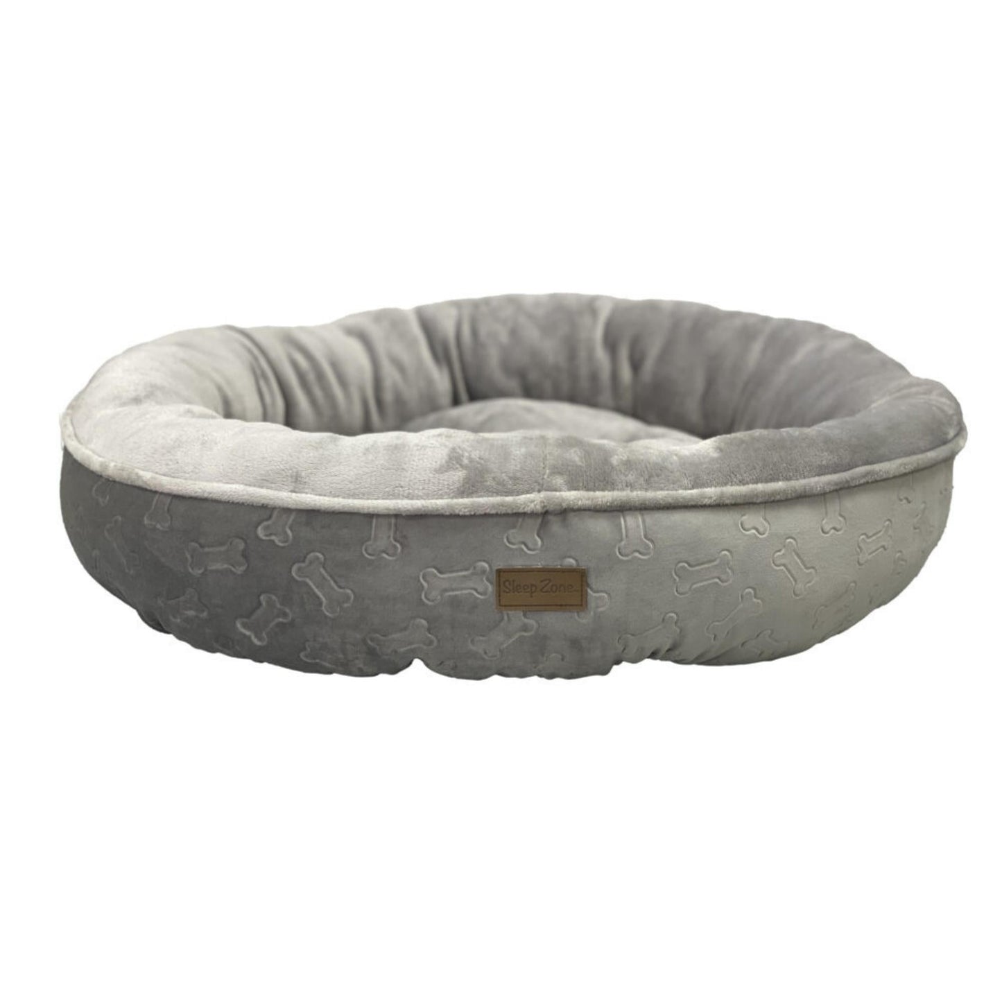 Ethical Pet Sleep Zone Embossed Bone Round 28" Gray