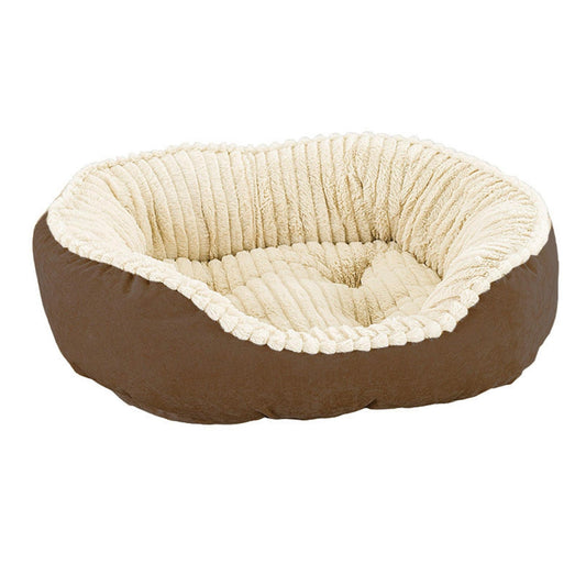 Ethical Pet Sleep Zone Carved Plush 32" Chocolate