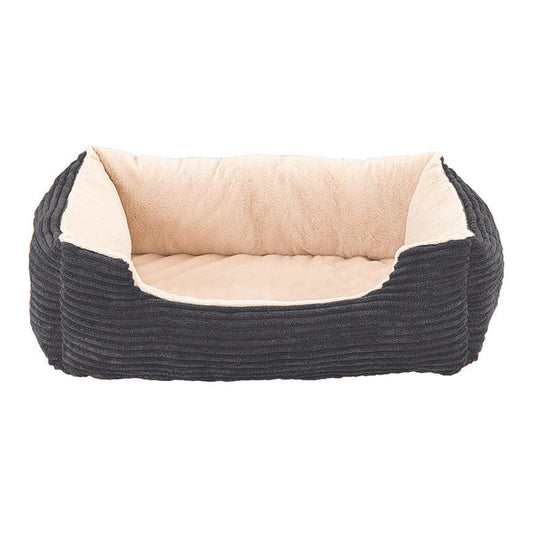 Ethical Pet Sleep Zone Corduroy Ortho Cuddler 27" Deep Grey