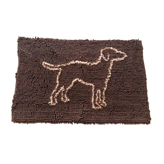 Spot 31” x 20” Brown Clean Paws Micro-fiber Mat