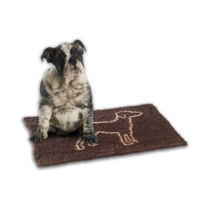 Spot 35” x 24” Brown Clean Paws Micro-fiber Mat