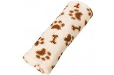 Spot Snuggler Bones/Paws Print Blanket Cream 1ea/30 In X 40 in