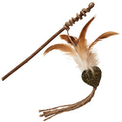 Spot Silver Vine Teaser Wand Cat Toy Assorted Tan-Brown 10in