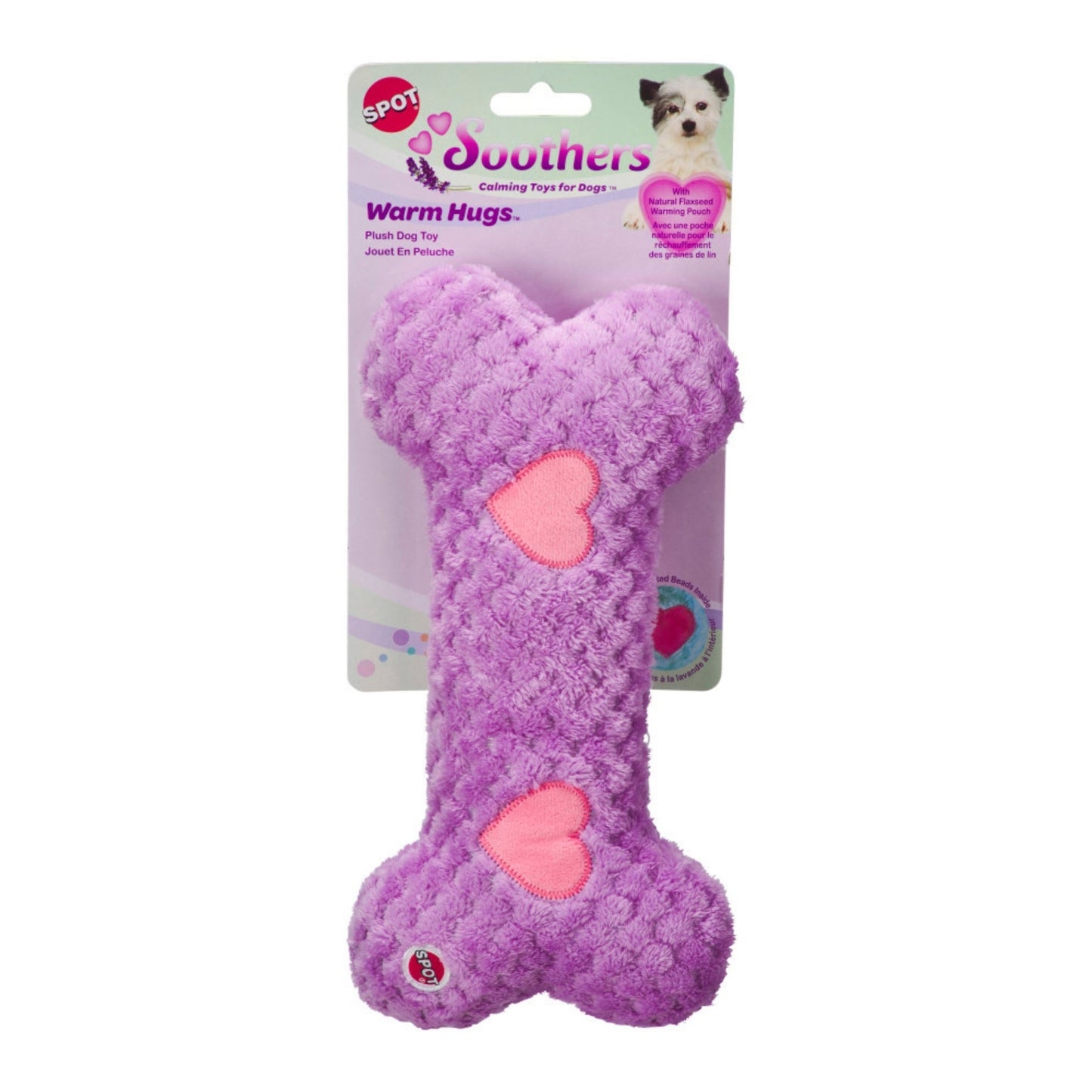 Spot Soothers Warm Hug Bone Dog Toy Assorted, 1ea/12 in