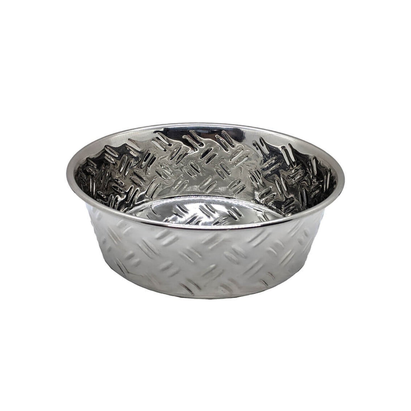 Spot Criss-Cross Stainless Steel Dish with Non-skid bottom 1 Pint