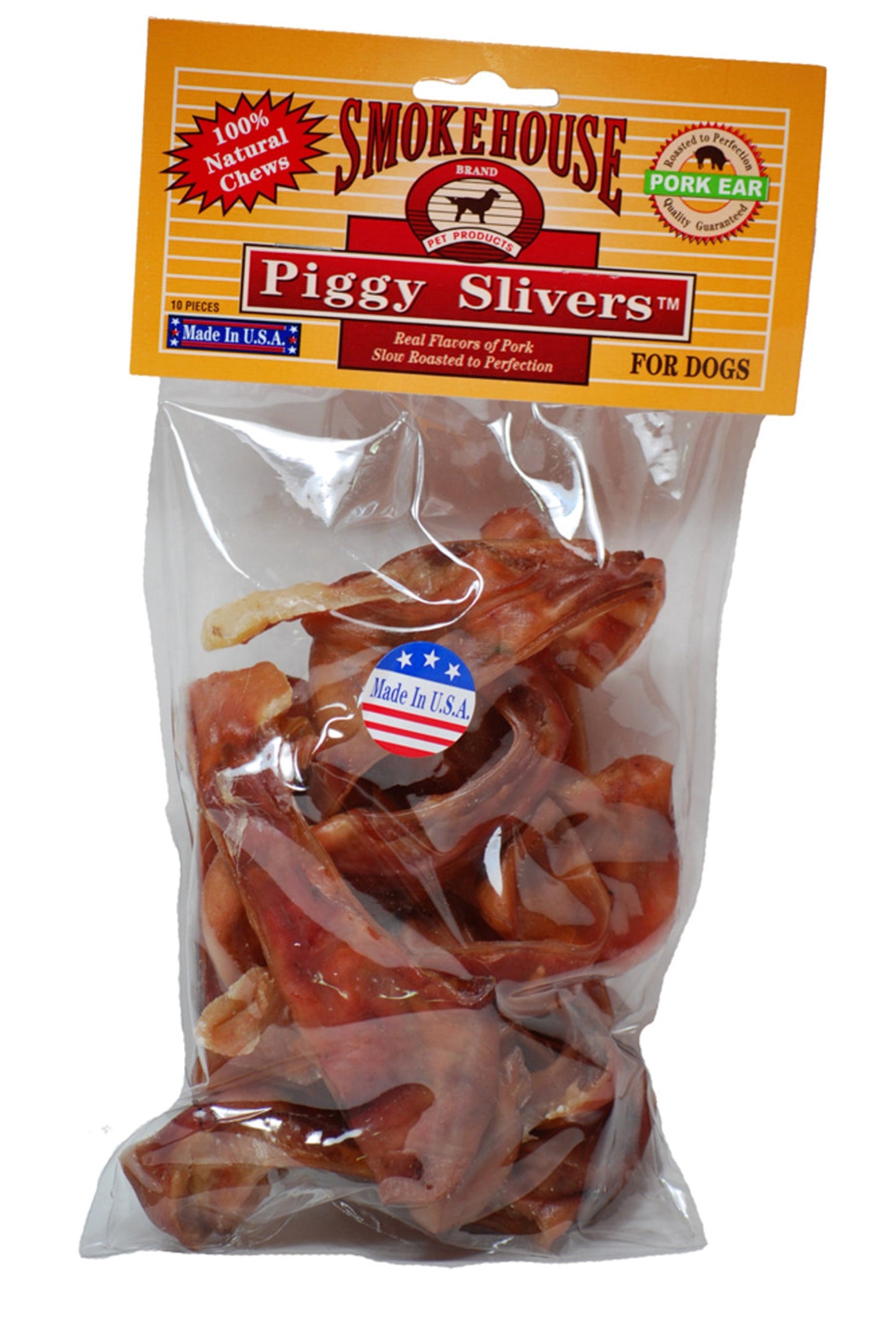 Smokehouse USA Made Piggy Slivers Dog Chew 1ea/10 pk