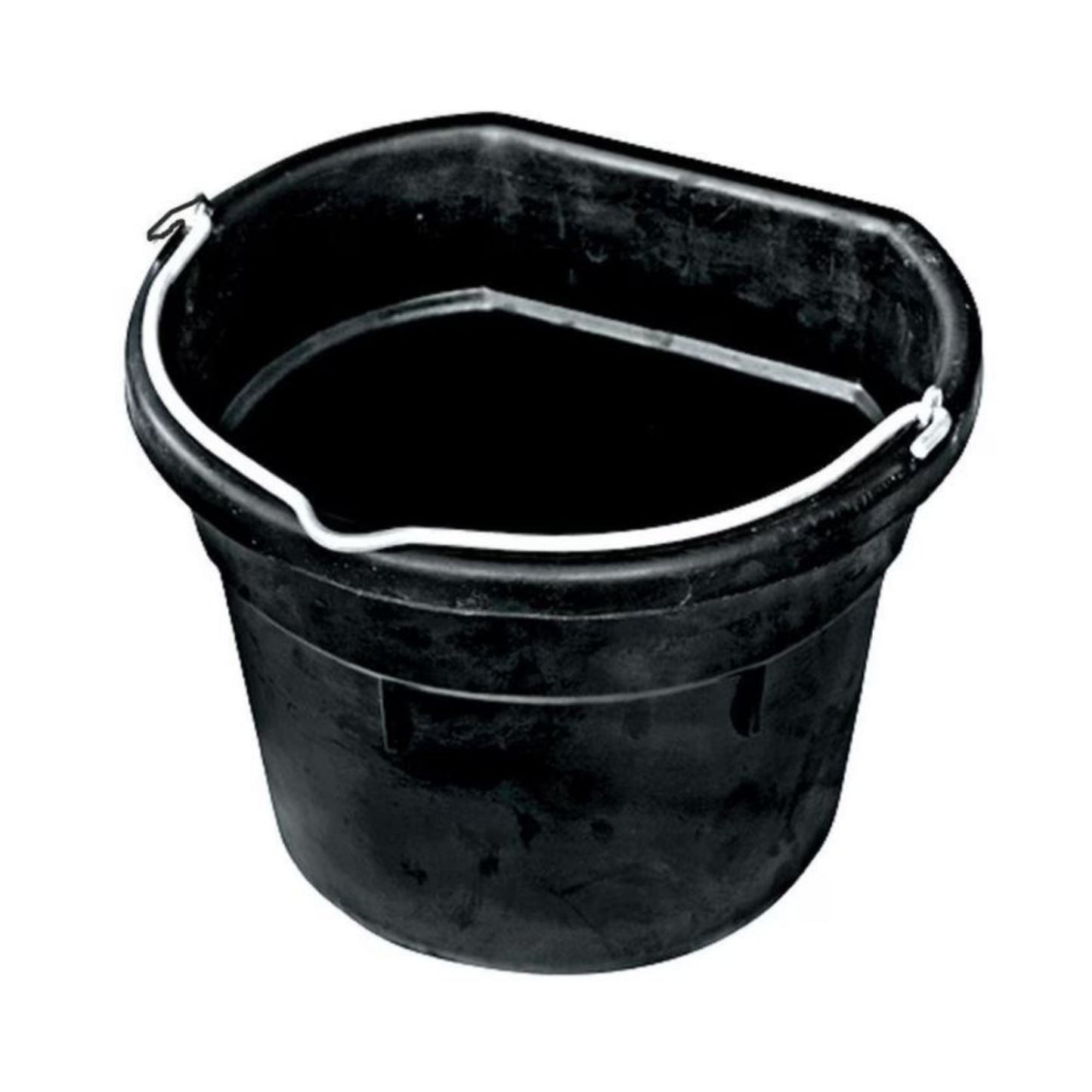 Heated Flat-Back Rubber Bucket Black 4.5 Gal