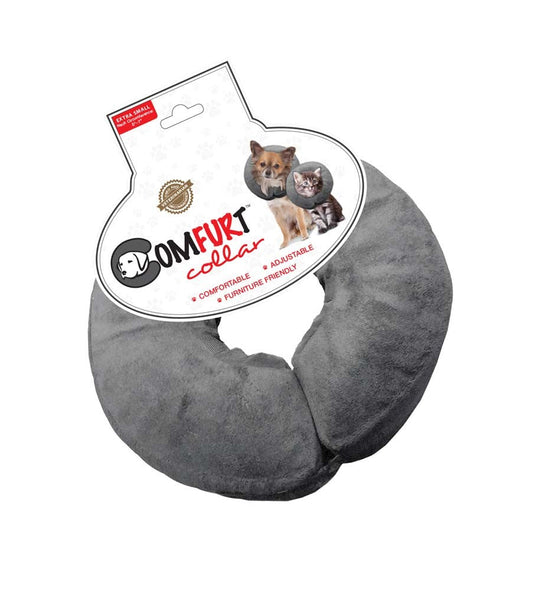 Arlee Pet Products Poly Filled Adjustable E-Collar Charcoal 1ea/XS