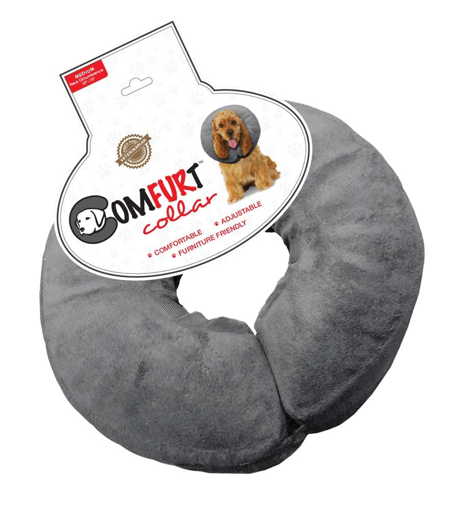 Arlee Pet Products Poly Filled Adjustable E-Collar Charcoal 1ea/MD