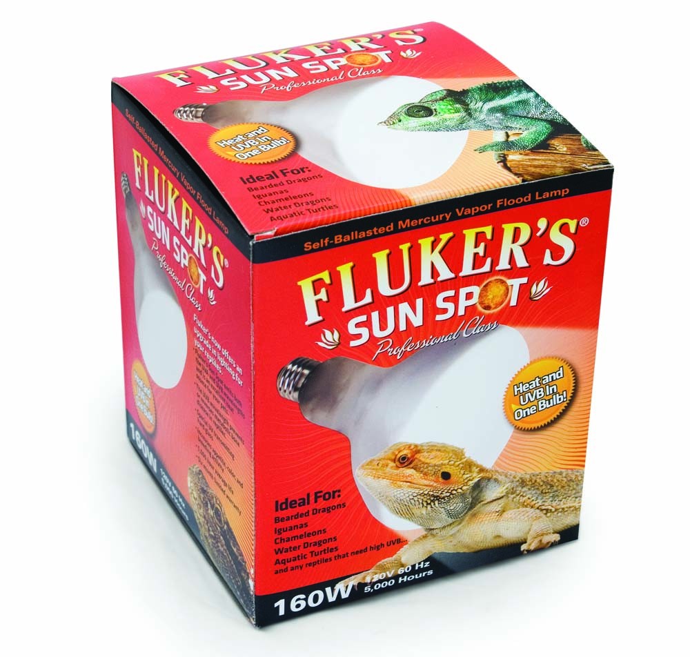 Fluker's Sun Spot Mercury Vapor Bulb White 1ea/160 W