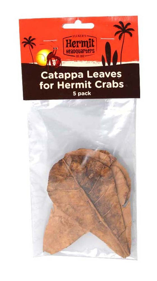 Fluker's Hermit Crab Catappa Leaves Brown 1ea/5 pk