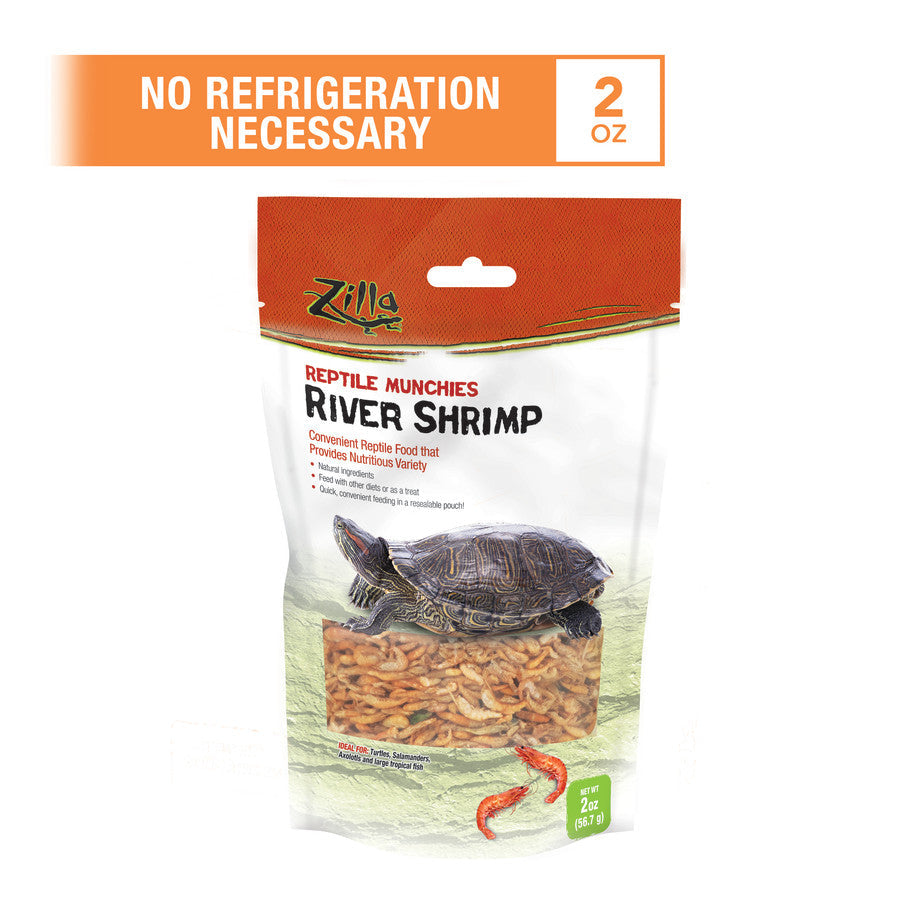 Zilla Reptile Munchies River Shrimp 1ea/Resealable Bag, 2 oz