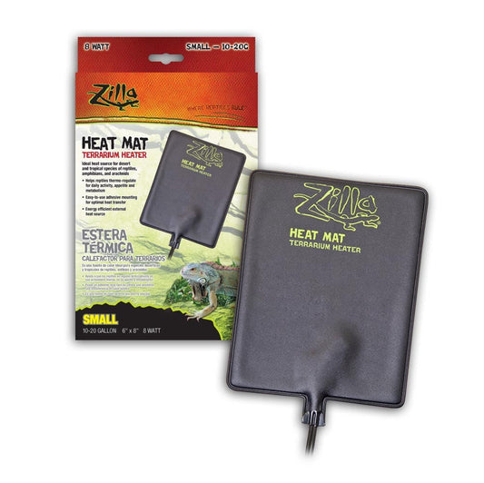 Zilla Terrarium Heat Mats Black 1ea/SMall, 10-20 gal, 8 W