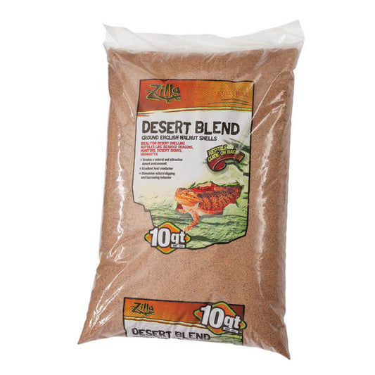 Zilla Desert Blend Ground English Walnut Shells Substrate 1ea/10 qt