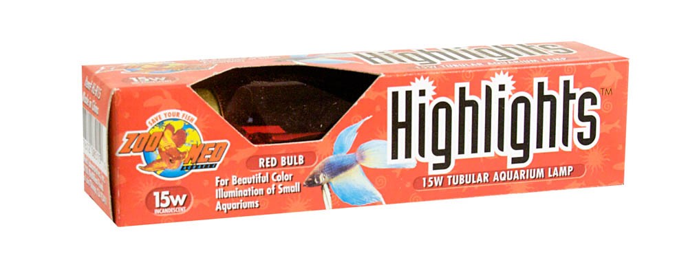 Zoo Med Highlights Incandescent Aquarium Bulb Red 15 W