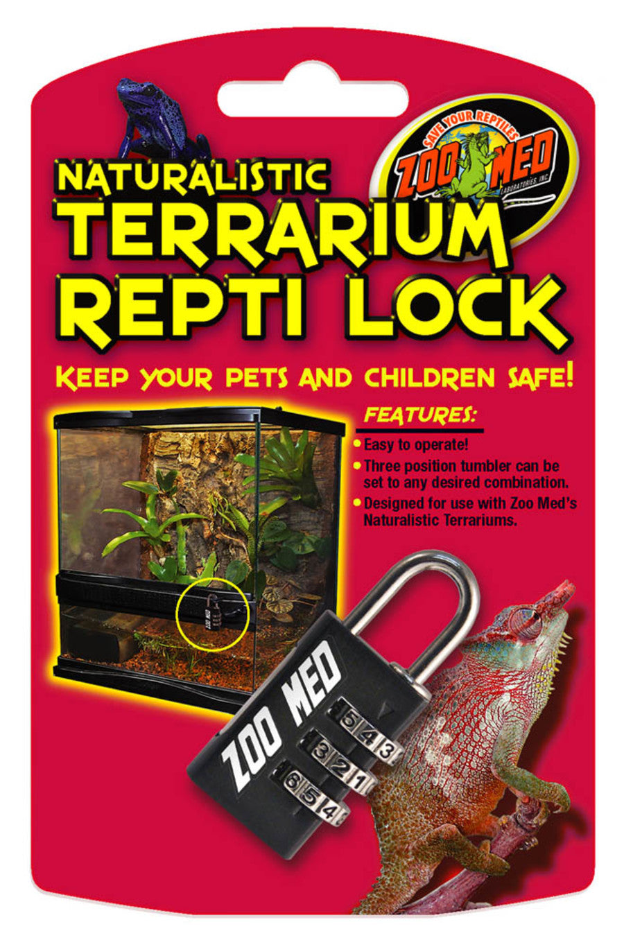 Zoo Med Naturalistic Terrarium Repti Lock Black 1ea