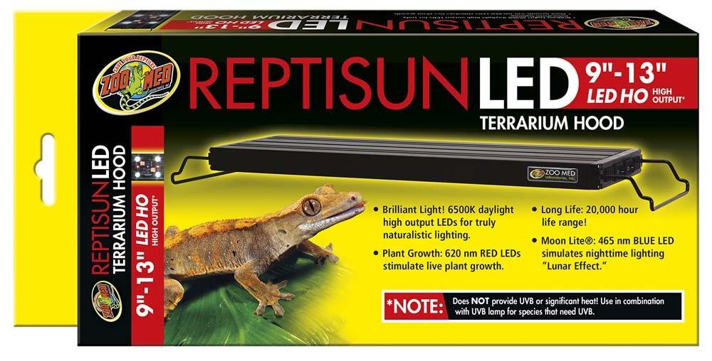 Zoo Med ReptiSun LED Terrarium Hood Black 1ea/9 In - 13 in