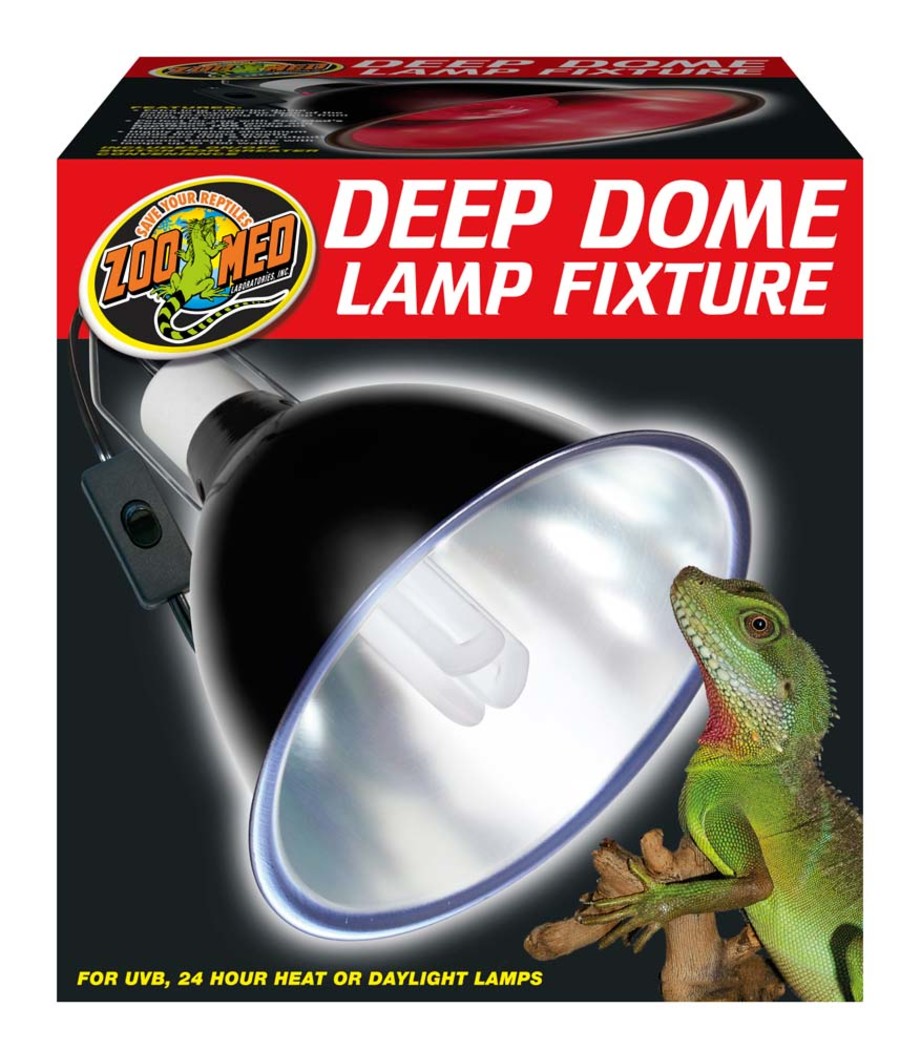 Zoo Med Deep Dome Lamp Fixture Black 1ea/8.5 in