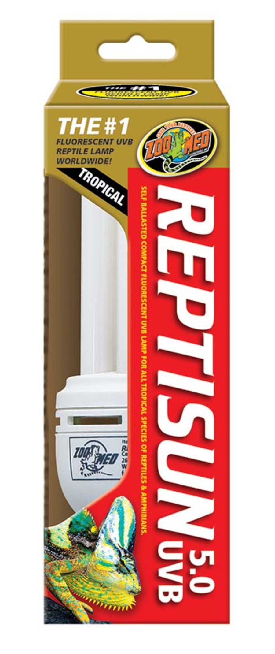 Zoo Med ReptiSun 5.0 UVB Tropical Compact Fluorescent Lamp Regular White 1ea/26 W