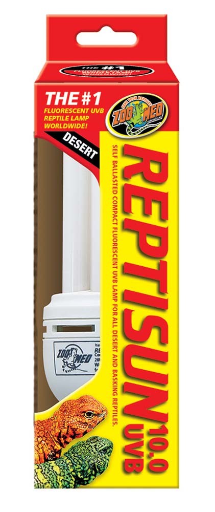 Zoo Med ReptiSun 10.0 UVB Desert Compact Fluorescent Lamp Regular White 1ea/26 W