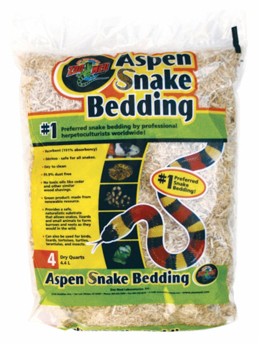 Zoo Med Aspen Snake Bedding Tan 1ea/4 qt