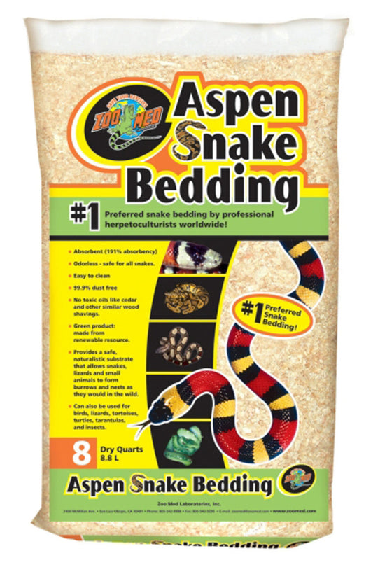 Zoo Med Aspen Snake Bedding Tan 1ea/8 qt