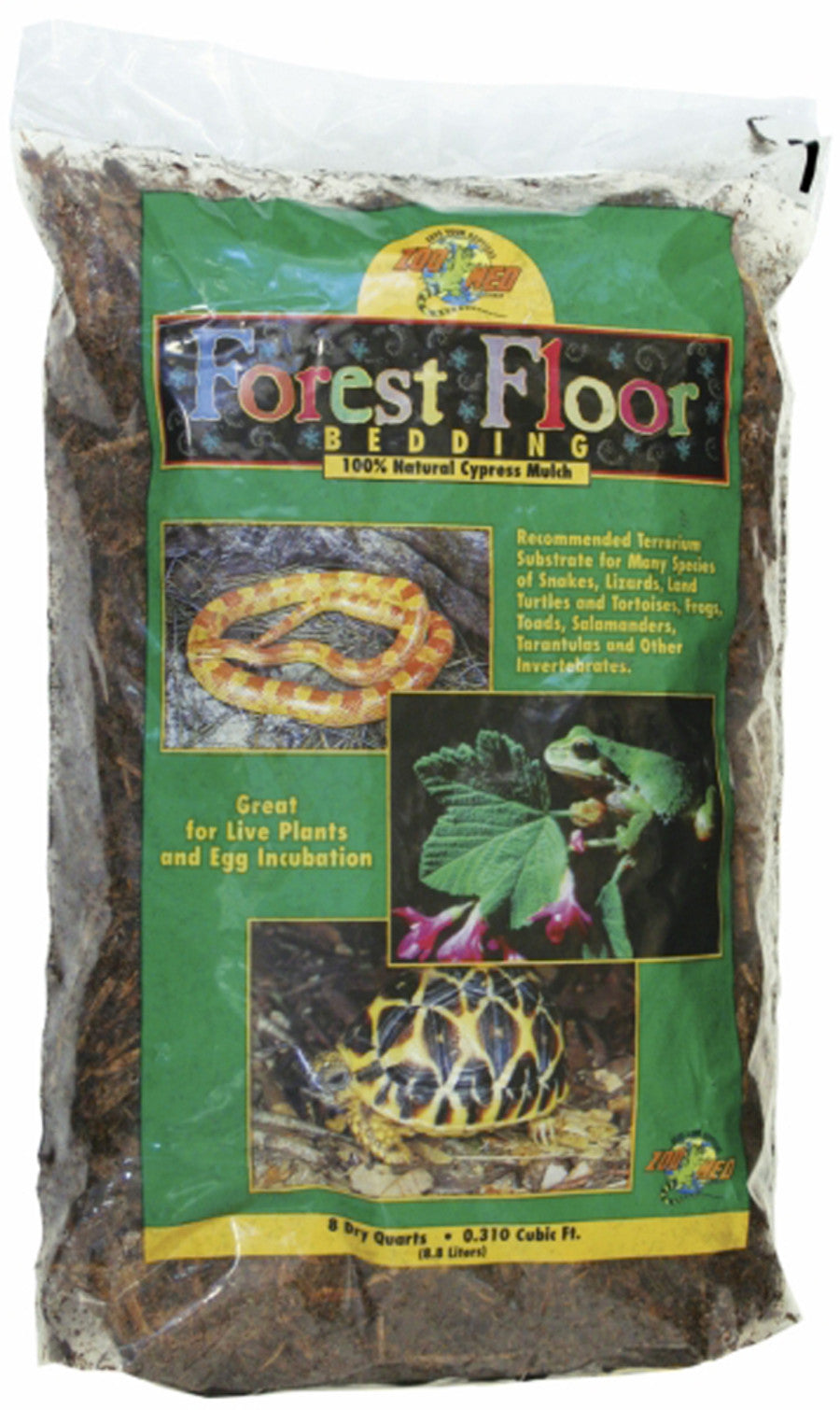 Zoo Med Forest Floor Natural Cypress Mulch Bedding Substrate Brown 1ea/8 qt