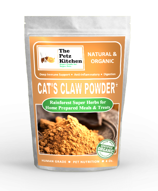 Cat'S Claw Powder Immune & Inflammation Support* The Petz Kitchen Organic & Human Grade Ingredients For Home Prepared Meals & Treats